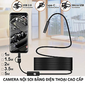 Mua Camera nội soi tai   soi đồ vật dài 2m cắm điện thoại 3in1 hàng cao cấp loại tốt