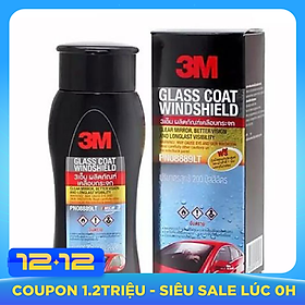 Dung Dịch Chống Bám Nước Trên Kính Xe 3M Glass Coat Windshield 3M 08889 (200ml)