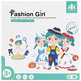 Hình ảnh Đồ Chơi Ghép Hình Nam Châm Thiết Kế Thời Trang Fashion Girl - Wisdom Cool Fort 2013