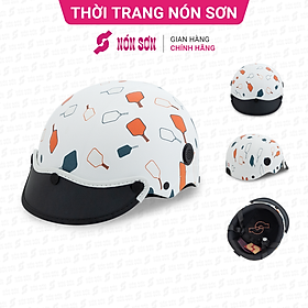 ƯU ĐÃI - Mũ bảo hiểm lỗ thông gió hoa văn chính hãng NÓN SƠN AMP-TR119