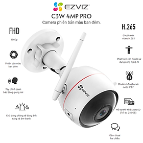 Combo Camera Wi-fi Trong Nhà EZVIZ C3W-PRO 2MP/4MP Kèm Thẻ Nhớ 32GB/64GB - Hàng Chính Hãng