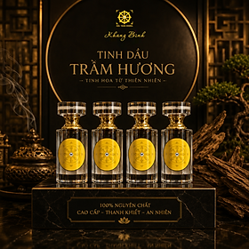 Tinh dầu trầm hương nguyên chất cao cấp (1ml) - Mùi hương thơm ngọt đậm , thanh khiết sang trọng , lưu hương lâu - Mộc trầm hương Khang Bình