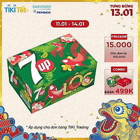 Thùng 24 Lon Nước Ngọt Có Gas 7Up (330ml / Lon)