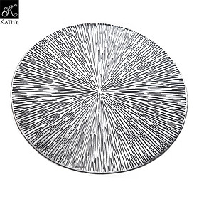 Mua Khăn lót bàn ăn cao cấp không thấm nước phong cách hiện đại màu bạc FLOWER 7173S