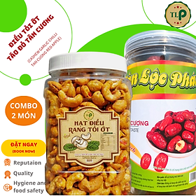 HẠT ĐIỀU RANG TỎI ỚT HŨ NHỰA 500G VÀ TÁO ĐỎ TÂN CƯƠNG HŨ 300G TÂN LỘC PHÁT