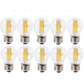 Combo 10 Bóng led thủy tinh Edison G45 -4W- Vintage - giả bóng sợi đốt