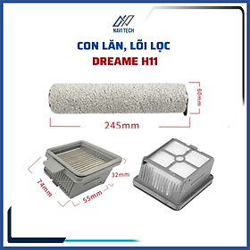 Phụ kiện con lăn lau nhà, lõi lọc hepa của máy hút bụi không dây cầm tay kiêm lau nhà Dreame H11 Max