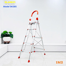 Hình ảnh Thang nhôm ghế gia đình 5 bậc SUMIKA SK305 - Chiều cao 1.68m, tải trọng 150kg