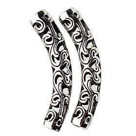 Tibetan Silver Curved Tube Bead DIY Jewelry Necklace Bracelet Craft