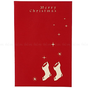 Thiệp Nổi 3D Ninrio - Santa Face CN011 (10 x 15 cm) - Màu Ngẫu Nhiên 