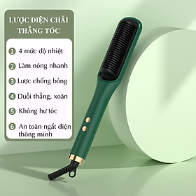 Lược điện chải thẳng tóc đa năng cao cấp BOORUI FN688 - Tạo kiểu chuyên nghiệp 3 in 1 máy uốn duỗi tóc, máy làm xoăn ép thẳng, thiết kế an toàn chống bỏng, không tổn thương da - Hàng chính hãng