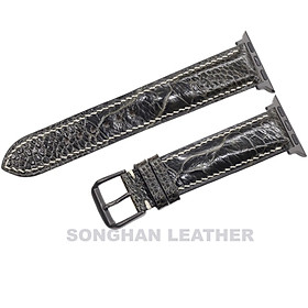 DÂY DA ĐÀ ĐIỂU THẬT HANDMADE HÀNG CHÍNH HÃNG SONGHAN LEATHER DÂY ĐEO THAY THẾ DÀNH CHO APPLE WATCH,   PHÙ HỢP CÁC DÒNG SERIES 1-2-3-4-5-6-SE-7 38mm 40mm 41mm 42mm 44mm 45mm AWOS-01T