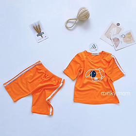 BỘ TAY LỬNG QUẦN LỬNG IN HÌNH DỄ THƯƠNG THUN LẠNH MINKY MOM MỀM MỊN MÁT CHO BÉ 7-19kg