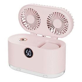 Mini Air Conditioner 3 in 1 Cooling Fan Humidifier Purifier LED Light White
