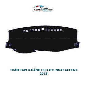 Thảm Taplo dành cho xe Hyundai Accent 2008 đến 2022 chất liệu Nhung, da Carbon, da vân gỗ