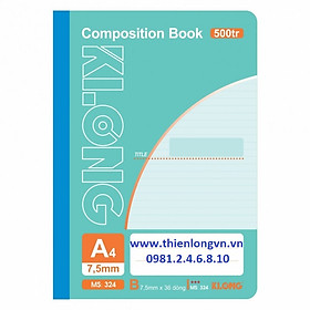 Sổ may dán gáy A4 - 500 trang; Klong 324