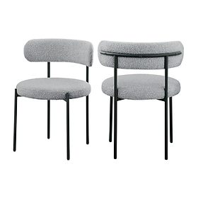 Mua Ghế ngồi phòng ăn Juno Sofa DIAMOCT decor đệm bọc vải lông cừu chân sắt