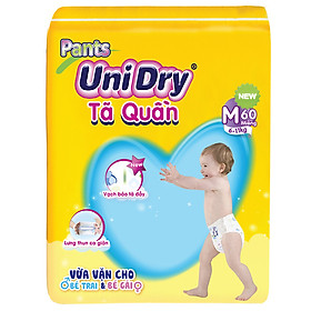 Tã Quần UniDry Gói Cực Đại M60 (60 Miếng)