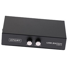 USB 2.0 Manual Sharing Switch KVM Switcher Adapter Box 2 Computers Share 1 USB Device Hub for Printer Scanner