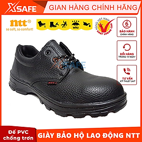 Giày bảo hộ lao động NTT Giày bảo hộ chống đinh chống va đập dùng cho nhà xưởng, công trường - chính hãng