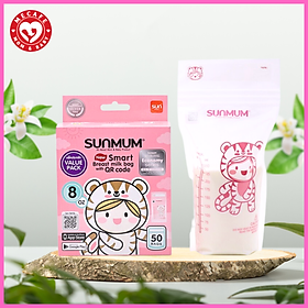 Túi đựng sữa mẹ sunmum 250ml (Hộp 50 túi) tặng 2 túi zipper bảo quản