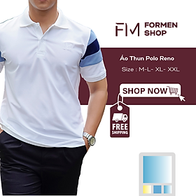 Áo thun nam có cổ ngắn tay phối tay hoạ tiết sang trọng, phù hợp với mọi lứa tuổi - FORMEN SHOP - FMPS160