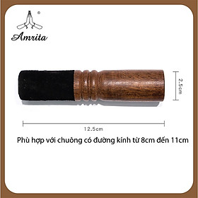 Dùi chuông xoay Nepal - Dùi gỗ bọc da cao cấp - singing bowl - Chùi gỗ đánh chuông xoay - mõ gỗ tụng kinh - Amrita