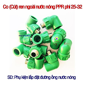 Co ren ngoài (Cút 90° ren ngoài) ống nước nóng PPR phi 25-32 - phụ kiện ống nước nóng, lạnh