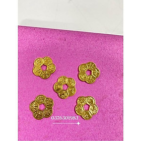 xu hoa mai bằng đồng mạ vàng 24k loại2,5cm 3,5