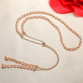 Vòng Cổ Hạt Màu Cam 6 - 7 Ly Mix Charm Trẻ Trung - Trường Thịnh Ngọc Trai