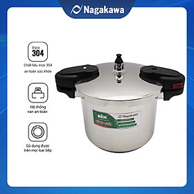 Mua Nồi Áp Suất Cơ Inox Cao Cấp Đáy Từ Nagakawa NAG1452 (5L) - Dùng Trên Mọi Loại Bếp - Hàng Chính Hãng