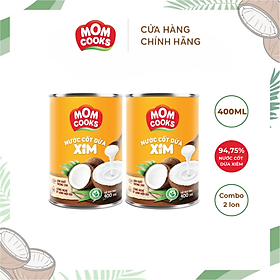 Combo 2 Nước cốt dừa Mom Cooks 400ml/lon