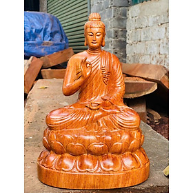 Mua Tượng phật thích ca bằng gỗ hương đá kt 30×21×17cm