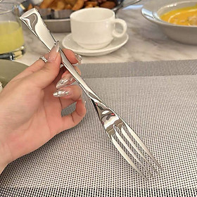 Mua Combo 3 nĩa inox không gỉ phù hợp ăn cơm sườn bánh kem bít tết mì ý sang trọng đa năng