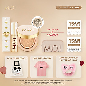 Bộ đôi  M.O.I  Phấn nước Premium Baby Cushion và Son kem M.O.I Phiên bản mùa lễ hội