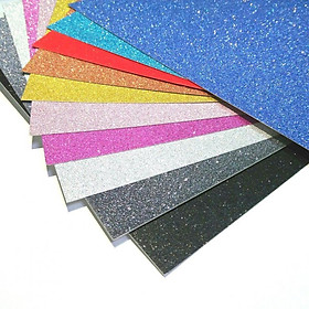 Xốp nhũ kim tuyến A4 nhiều màu handmade