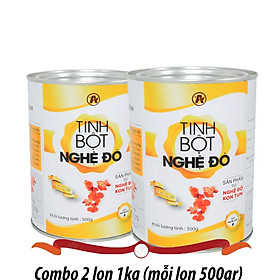 2 lon Tinh bột nghệ Đỏ An Bình mỗi lon 500gr - Khỏe bên trong, Đẹp bên