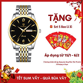 Đồng Hồ Nam Đẹp Cao Cấp Chính Hãng Pagini Pa5566 Dây Thép Không Gỉ - Chống Nước 3ATM - Kim Dạ Quang Cao Cấp