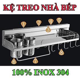 Kệ bếp treo tường INOX đa chức năng - 100% INOX 304