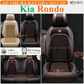 Áo trùm lót bọc ghế xe ô tô Kia Rondo da PU hạt gỗ tự nhiên CAO CẤP