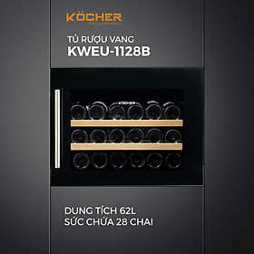 Mua Tủ ướp rượu, tủ bảo quản rượu vang âm tường Kocher KWEU-1128B