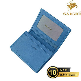 Ví Nữ Đựng Thẻ ATM Nhỏ Gọn SUPPLE, Da Đà Điểu Tự Nhiên Mềm Mại, Chống Xước - Chống Nhăn Tốt, Thiết Kế Hiện Đại, Ngăn Súp Lê Rộng, Đựng Được Nhiều Thẻ Ngân Hàng, Card Danh Thiếp, Căn Cước Công Dân, Dáng Đứng - Gập 2 - Hàng Chính Hãng SAIGIO
