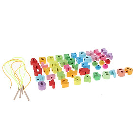 Wooden Lacing Bead Toy Early Educational Motor Skills for Children Toddler