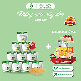 Combo 10 túi Mãng cầu sấy dẻo Nonglamfood túi 75g | Giảm cân, đẹp da, giữ dáng hiệu quả, ăn vặt healthy snack