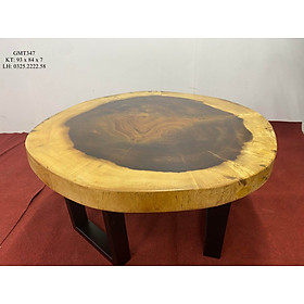 Mua Bàn Cafe Gỗ Me Tây  Bàn Sofa Gỗ Me Tây  Bàn Trà Gỗ Me tây Dài 93cm Rộng 84cm Dày 7cm