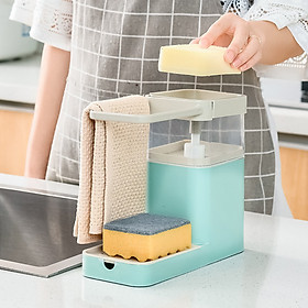 Hộp Đựng Xà Phòng Thông Minh Lấy Xà Phòng Tự Động 2 Tầng Tặng Kèm Miếng Rửa Chén Bọt Biển PaKaSa - Hàng Chính Hãng ( Màu ngẫu nhiên)