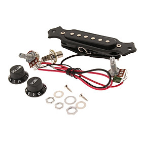 Prewired Guitar Pickup Single String 6 Strings with Potentiometers Buttons Volume Tone