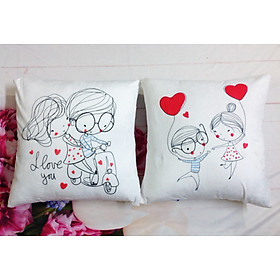 Mua Cặp vỏ gối đôi 45-45cm Ta mãi bên nhau