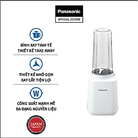 Máy xay sinh tố Mini Panasonic MX-XP103WRA – Nhỏ gọn, bỏ túi tiện dụng - Kèm 2 cốc đựng thay thế - Hàng chính hãng