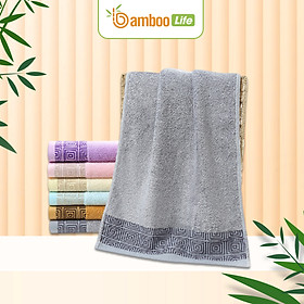 Khăn tắm sợi tre Bamboo Life hàng chính hãng Khăn lau người mềm mại kháng khuẩn siêu thấm hút an toàn cho da ngay cả với trẻ sơ sinh BL046